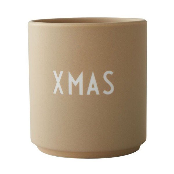 Bež šalica od imitacije porculana Design Letters Favourite, 0,25 l