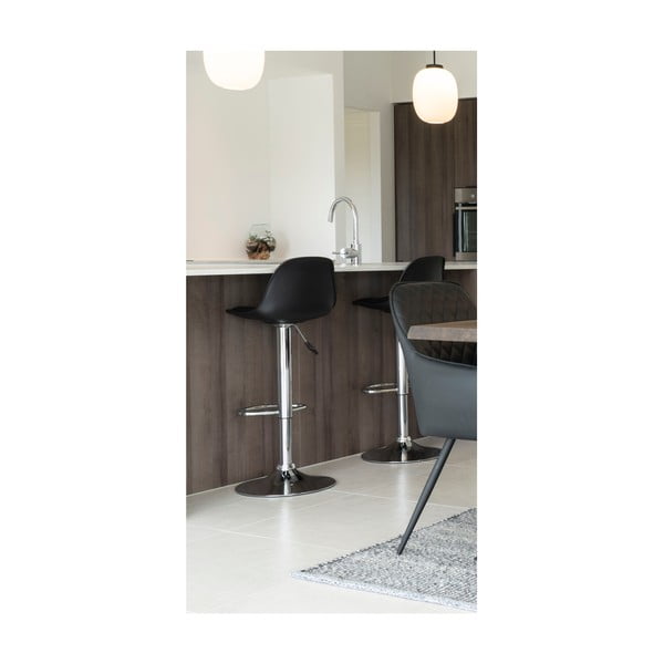 Crne okretne barske stolice u setu 2 kom 82 cm Trondheim – House Nordic-image-1