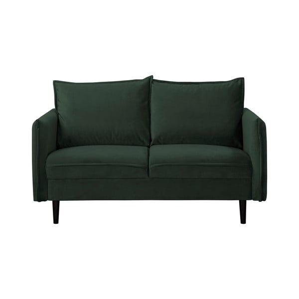 Tamno zelena baršunasta sofa 138 cm Juli – Ropez