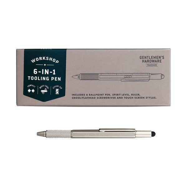Srebrna višenamjenska olovka 6 u 1 Gentlemen´s Hardware-image-2
