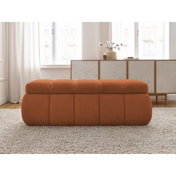 Narančasta klupa od bouclé tkanine – Bobochic Paris-image-4