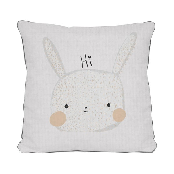 Bijeli jastuk The Wild Hug Hi Rabbit, 45 x 45 cm