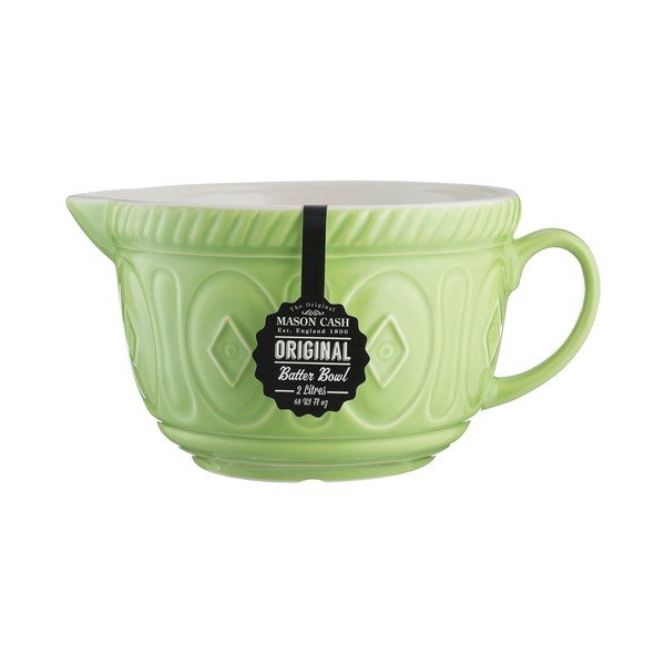 Svijetlozelena zemljana posuda s Mason Cash Batterom, 2 l-image-1