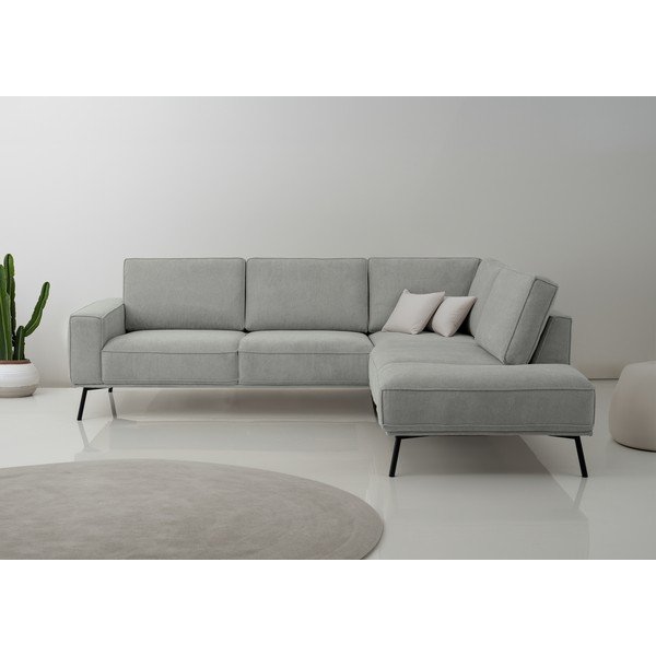 Svijetlo siva kutna garnitura od šenila (s desnim kutom/u obliku slova L) Amsterdam – Scandic-image-1