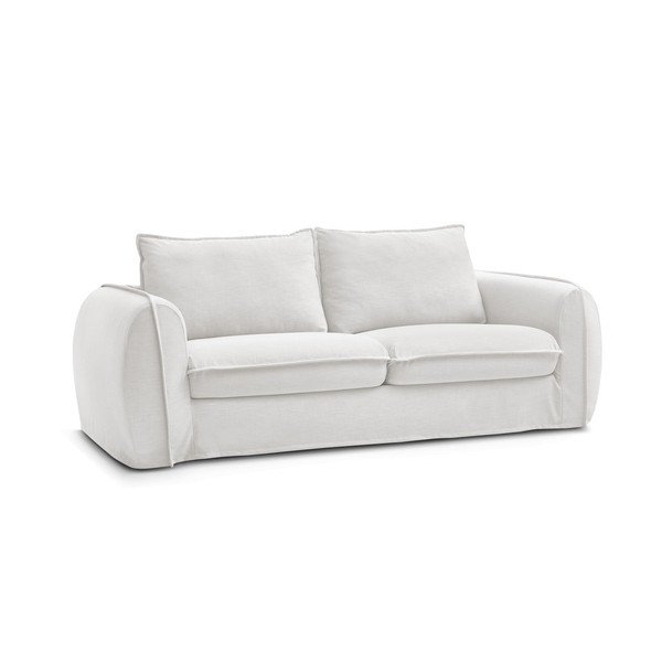 Bijela sofa za spavanje/sklopiva 236 cm Archimede – Bobochic Paris-image-3