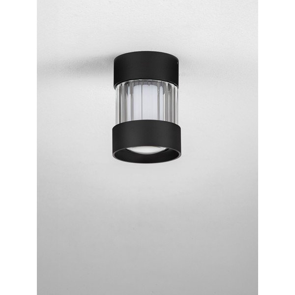 Mat crna LED stropna svjetiljka aluminijska s mogućnosti zatamnjivanja sa staklenim sjenilom Glovia – Nova Luce-image-3