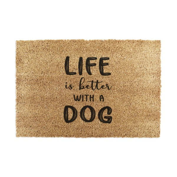 Otirač od kokosovih vlakana 60x90 cm Life Is Better With a Dog – Artsy Doormats