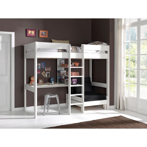 Bijeli povišeni dječji krevet 90x200 cm Pino - Vipack-image-2