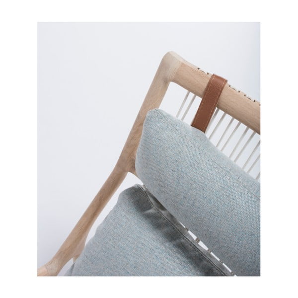 Fotelja od hrasta sa plavo-sivim tekstilnim sjedalom Gazzda Dedo-image-4