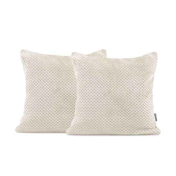 Set od 2 bež ukrasne navlake za jastuk od mikrovlakana DecoKing Henry, 45 x 45 cm