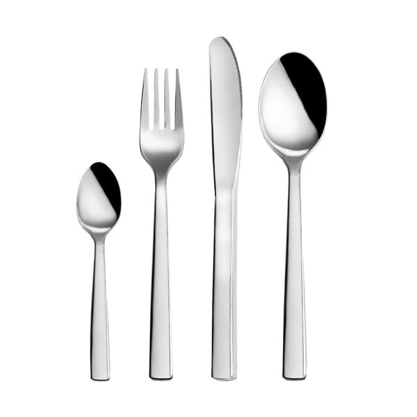 Pribor 24 kom od nehrđajućeg čelika u srebrnoj boji Plain – Orion