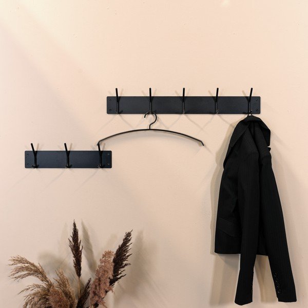 Crna metalna zidna vješalica 40 cm Fusion – Spinder Design-image-1