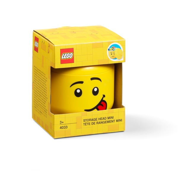 Žuta kutija za pohranu u obliku glave LEGO® Silly, 10.5 x 10.6 x 12 cm-image-4