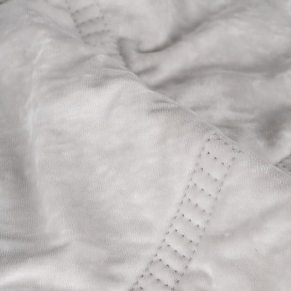 Krem prošiven prekrivač od samta 230x260 cm – Ixia-image-2