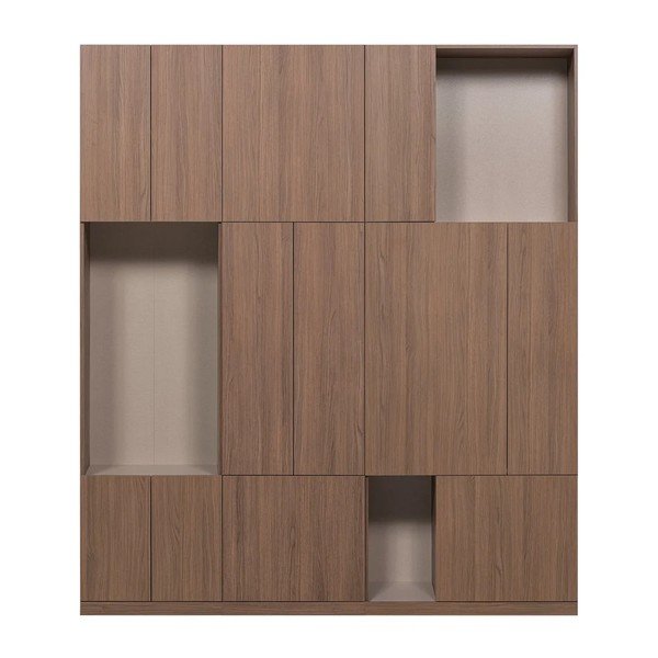 Modularni garderobni ormar u tamnoj prirodnoj boji 188x215 cm Build – WOOOD
