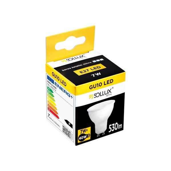 Neutralna LED žarulja GU10, 7 W – Sollux-image-1