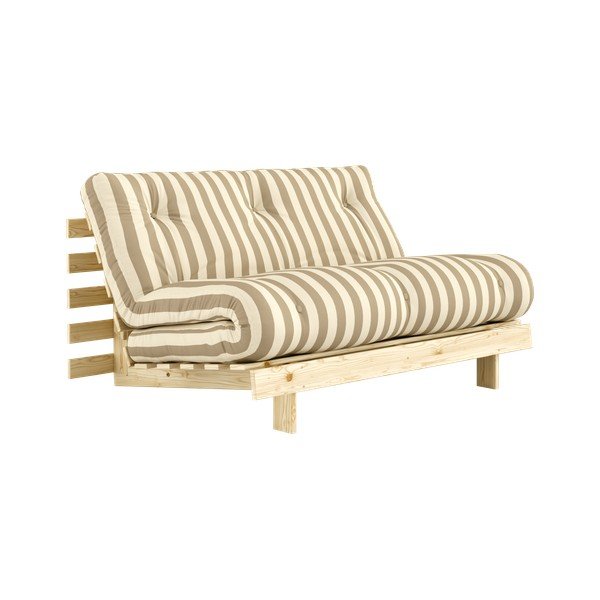 Bež/krem sklopiva sofa 140 cm Roots – Karup
