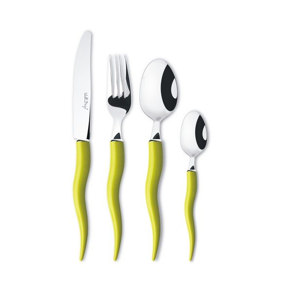 Mio Tullio set pribora za jelo 5 kom, zeleno/bijelo-image-1