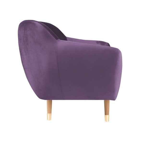 Ljubičasta baršunasta fotelja Mazzini Sofas Benito-image-3