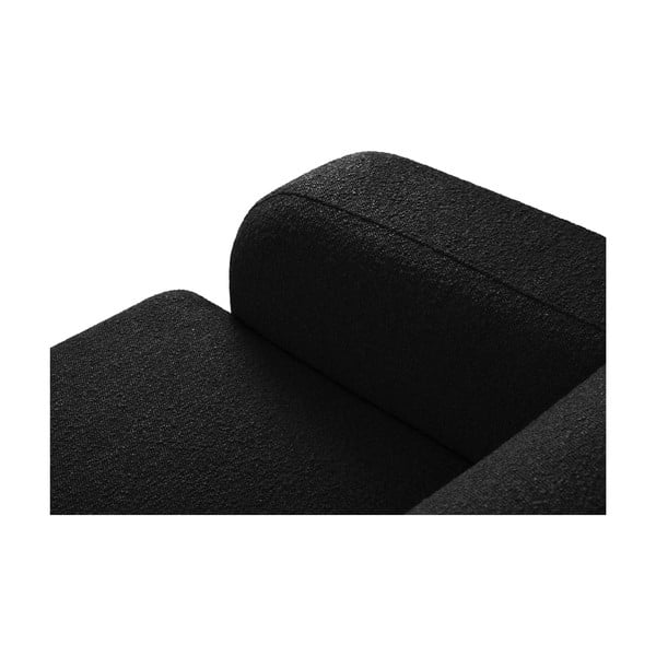 Crna kutna garnitura od bouclé tkanine (s desnim kutom) Molino – Micadoni Home-image-4