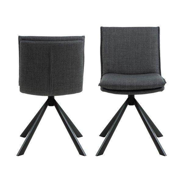 Tamno siva blagovaonska stolica Flynn – Actona-image-3