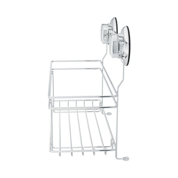 Metalna samoljepljiva kupaonska polica u srebrnoj boji Bestlock Bath – Compactor-image-4