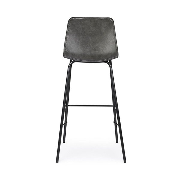 Tamno siva podstavljena barska stolica (visine sjedala 75 cm) Kyra – Bizzotto-image-4