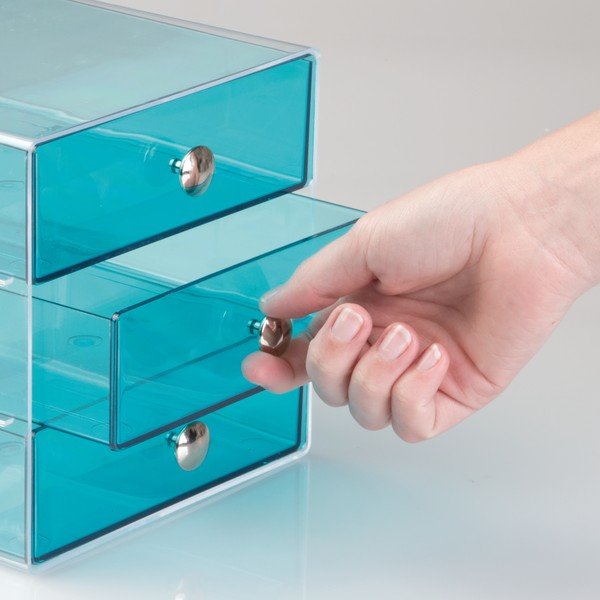 Plavi organizator na 3 kata s iDesign ladicama, 16,5 x 16,5 cm-image-3