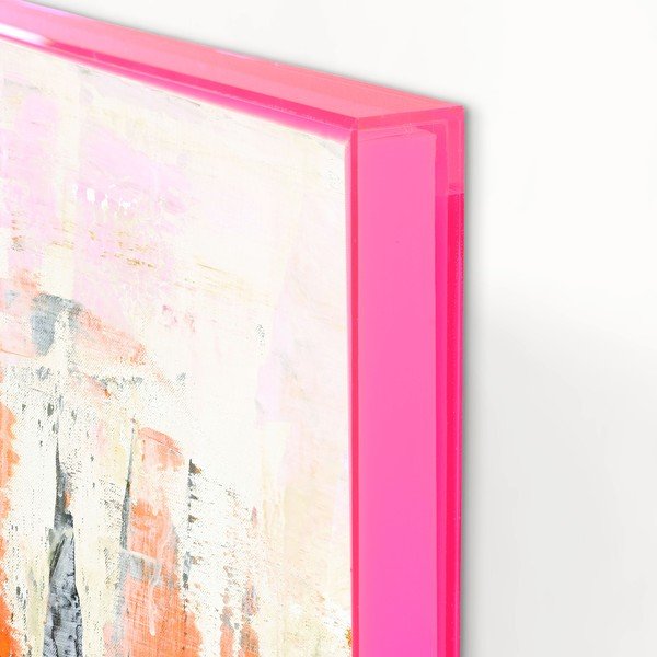 Tiskane/s ručno oslikanim elementima slike u setu 2 kom s okvirom/na platnu 41,5x41,5 cm New Age Pink – Malerifabrikken-image-2