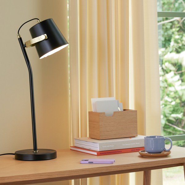 Crna stolna lampa Hübsch Gorel-image-1