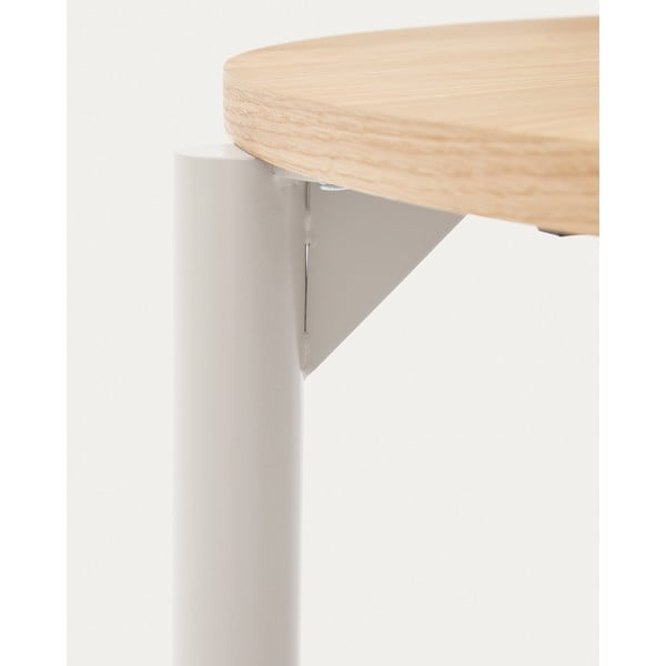 Proširiv blagovaonski stol s pločom stola u dekoru hrasta u prirodnoj boji 90x120 cm Montuiri – Kave Home-image-3