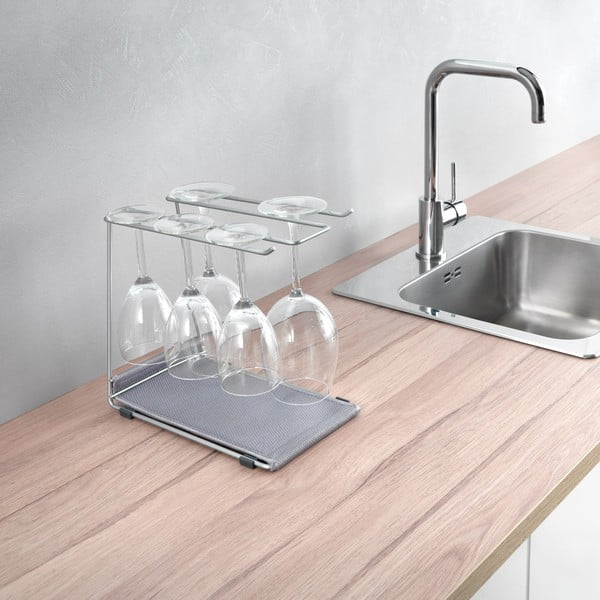 Željezan stalak za čaše u srebrnoj boji Calix – Metaltex-image-4