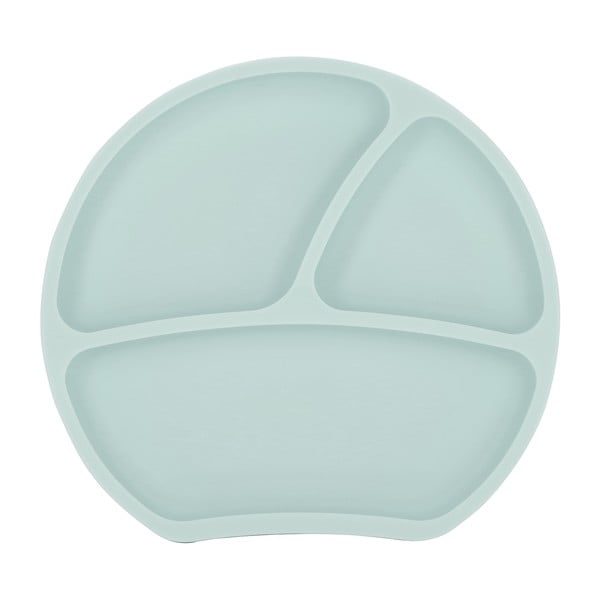 Svijetlo plavi silikonski dječji tanjur 19x20,5 cm – Kindsgut-image-3