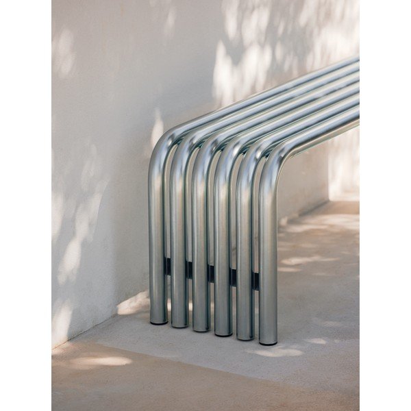 Metalna vrtna klupa u srebrnoj boji Nokk – noo.ma-image-3