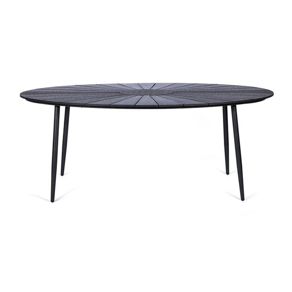 Set od 4 blagovaonske stolice Sofia od ratana i crnog stola Marienlis - Bonami Essentials-image-1