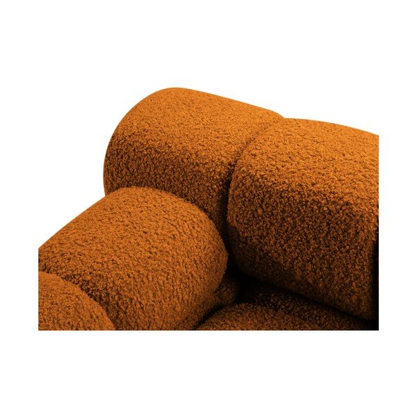 Sofa od bouclé tkanine boja terakote 188 cm – Micadoni -image-4