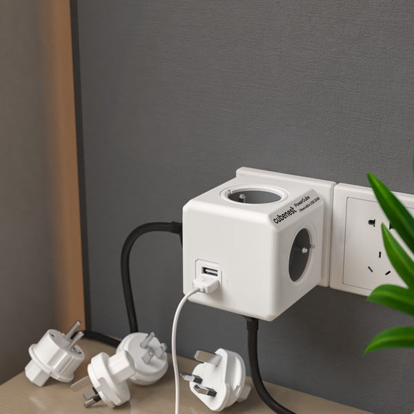 Razdjelnik utičnica 13 cm PowerCube ReWirable USB – Cubenest-image-1