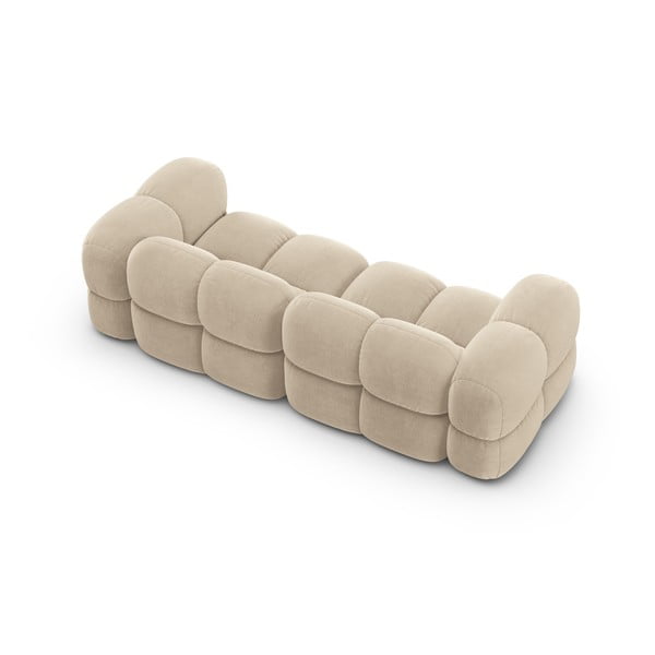 Bež baršunasti sofa 250 cm Loretto – Cosmopolitan Design-image-4