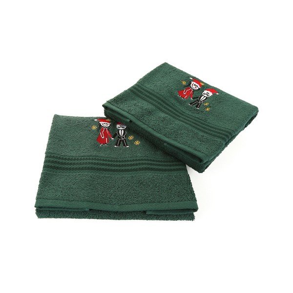 Set od 2 zelena pamučna ručnika Cift Green-image-2