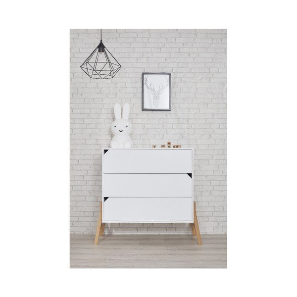 Bijela komoda s 3 ladice BELLAMY Lotta-image-4
