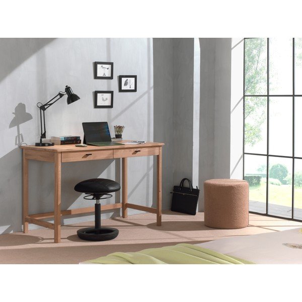 Dječji radni stol od punog hrasta 60x120 cm Forrest – Vipack-image-1