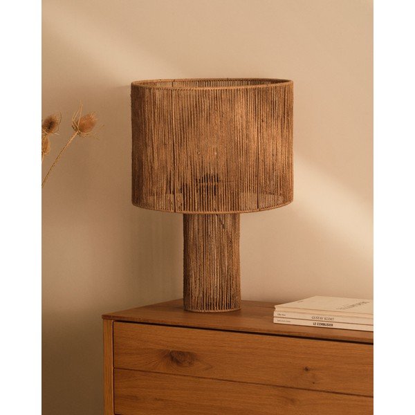 Stolna lampa u prirodnoj boji sa sjenilom od jute (visina 54 cm) Pontos – Kave Home-image-1