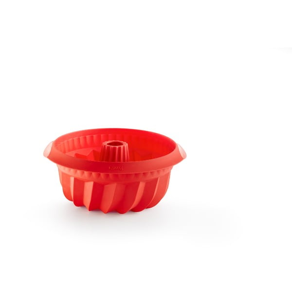 Crveni silikonski kalup za kuglof Lékué, ⌀ 22 cm
