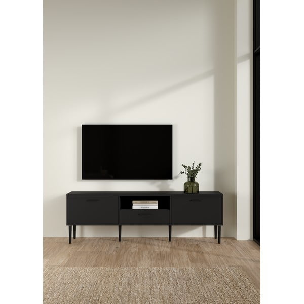 Crna TV komoda 177x57 cm Media – Tvilum-image-1