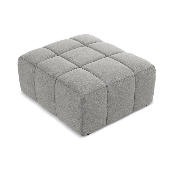 Sivi tabure od bouclé tkanine Aloha – Makamii-image-2