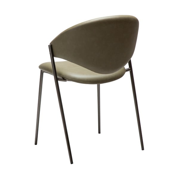 Kaki zelena blagovaonska stolica od umjetne kože Zone – DAN-FORM Denmark-image-3