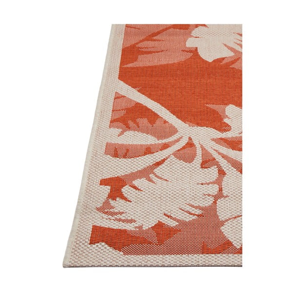 Narančasto-bež vanjski tepih Floorita Palms, 135 x 190 cm-image-1