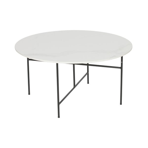 Bijeli konferencijski stol s WOOOD Vida porculanskom pločom, ⌀ 80 cm