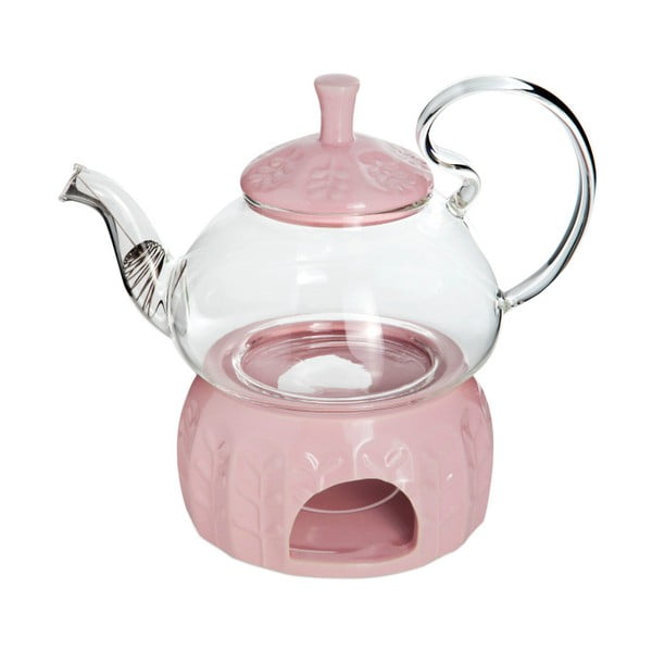 Stakleni čajnik sa grijačem za čajne žarulje Tasev, volumen 600 ml