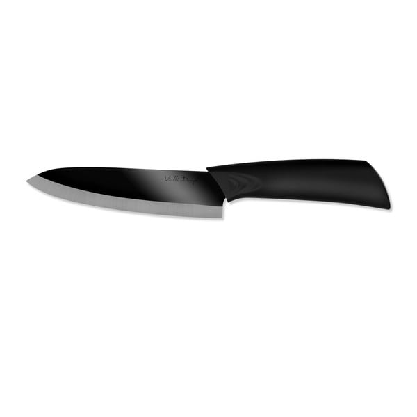 Chef keramički nož za rezanje s poliranom oštricom, 15 cm, crni